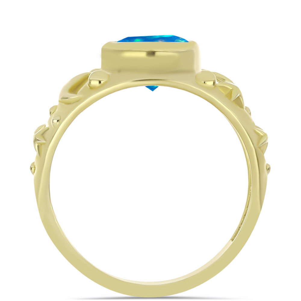 Arannyal Bevont Ezüst Gyűrű Etiópiai Paradicsomi Opállal 2 