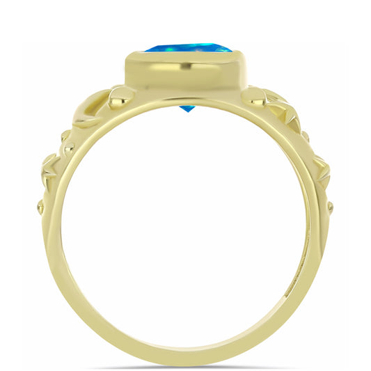 Arannyal Bevont Ezüst Gyűrű Etiópiai Paradicsomi Opállal