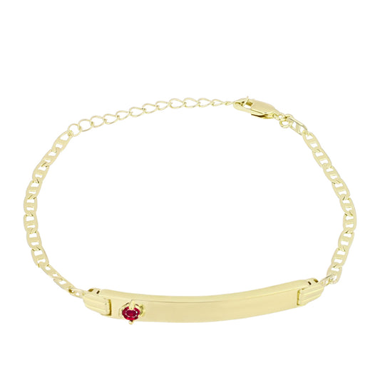 Arannyal Bevont Ezüst Karkötő Madagaszkári Rubinnal