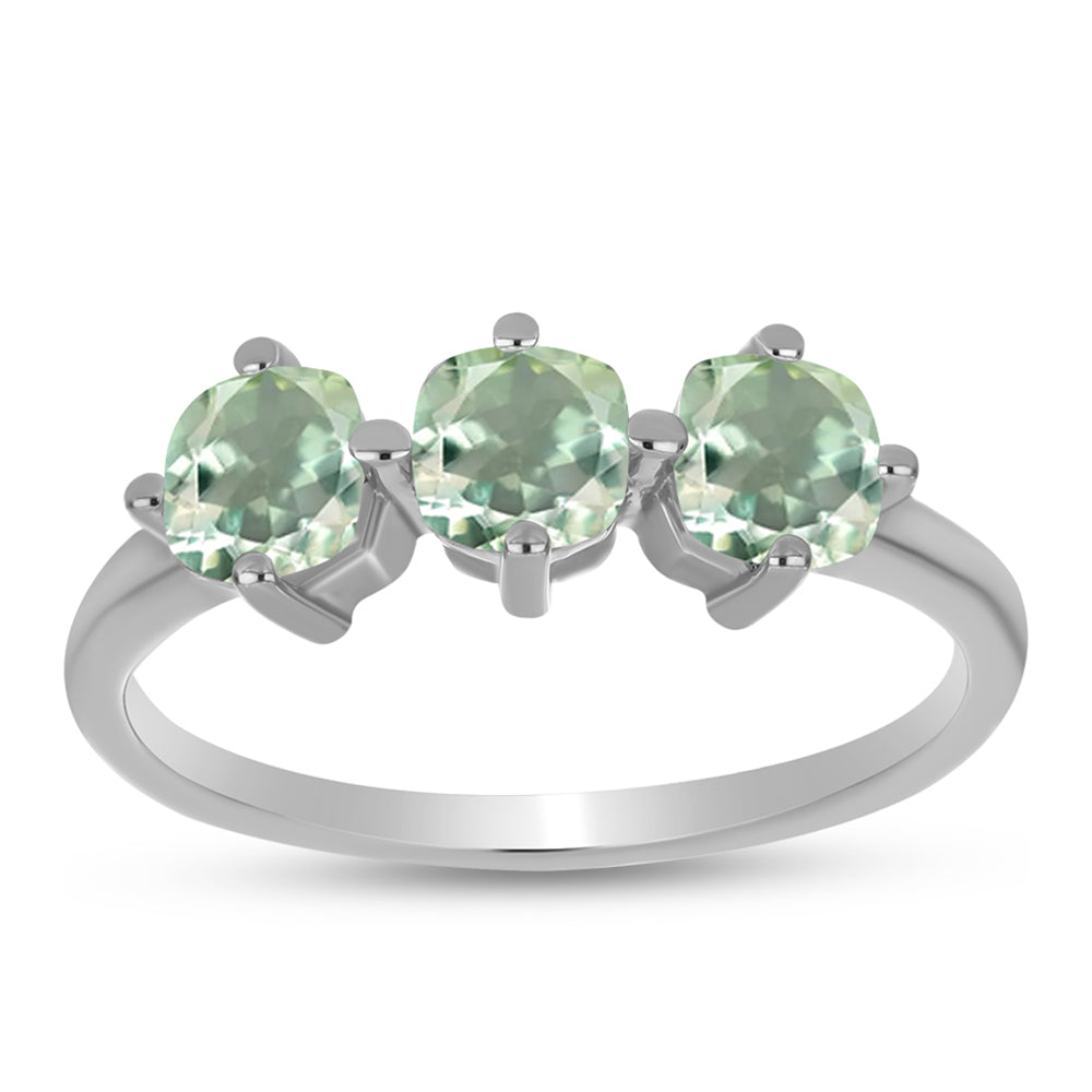 Ezüst Gyűrű Zöld Ametiszttel 3 