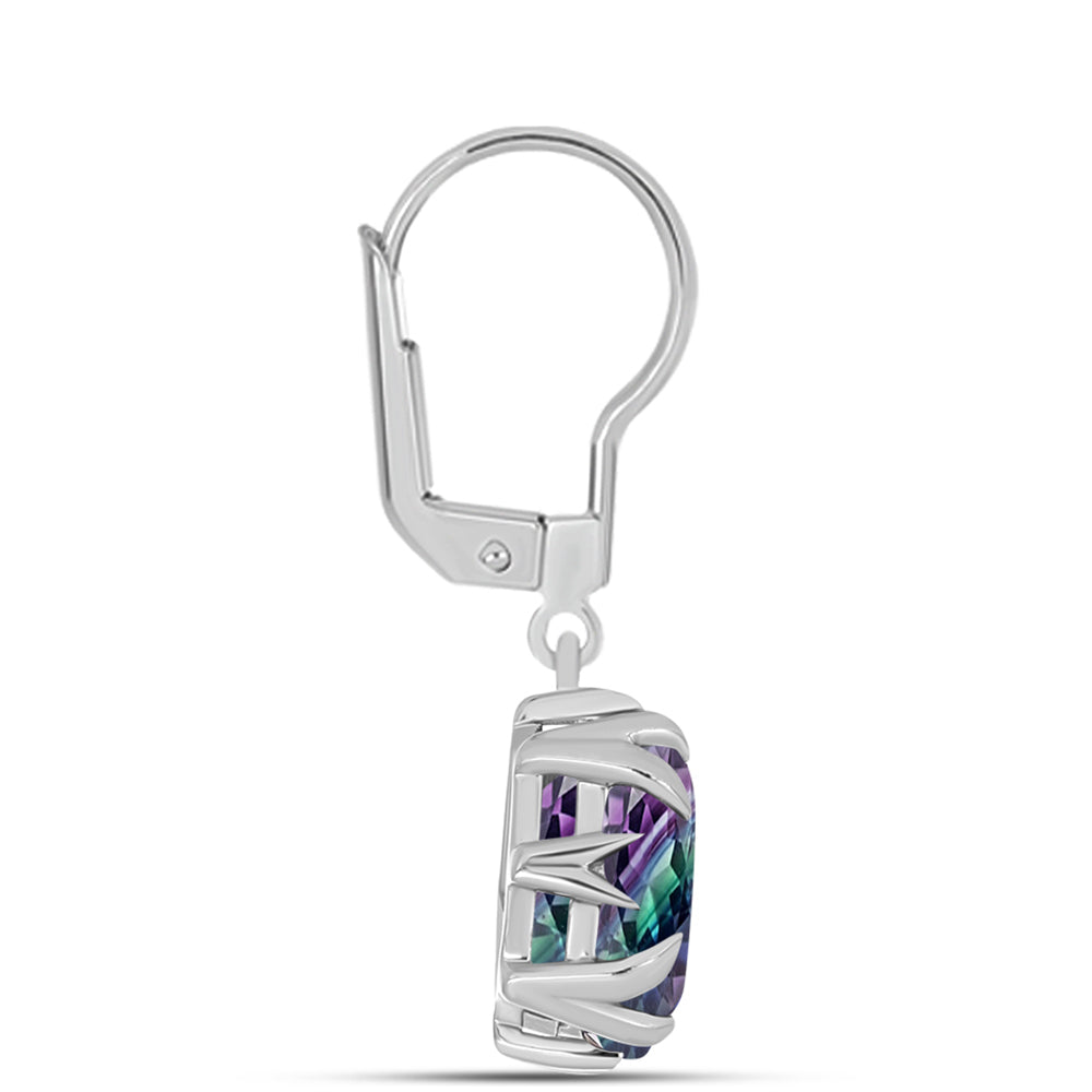 Ezüst Fülbevaló Zebra Fluorittal 2 