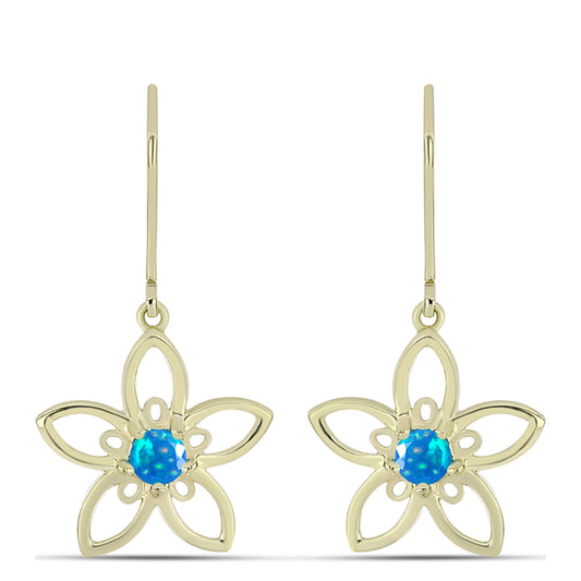 Arannyal Bevont Ezüst Fülbevaló Etiópiai Paradicsomi Opállal