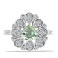 Ezüst Gyűrű Zöld Ametiszttel és Fehér Topázzal