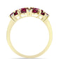 Arannyal Bevont Ezüst Gyűrű Rhodolit Gránáttal és Fehér Topázzal