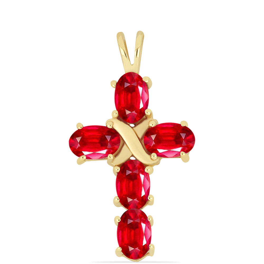 Kereszt Arannyal Bevont Ezüst Medál Vörös Acháttal 1 