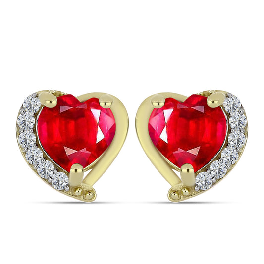 Arannyal Bevont Ezüst Fülbevaló Vörös Acháttal és Fehér Topázzal