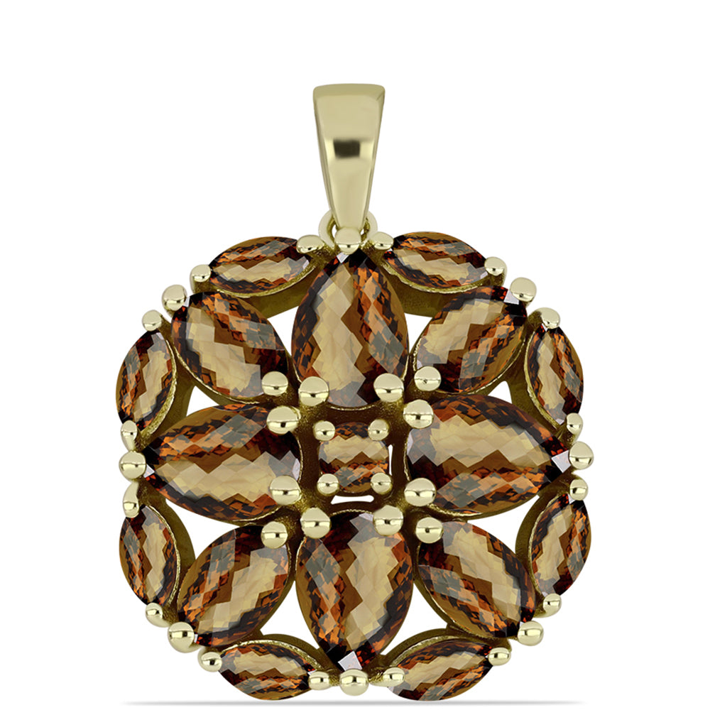 Arannyal Bevont Ezüst Medál Kognak Kvarccal