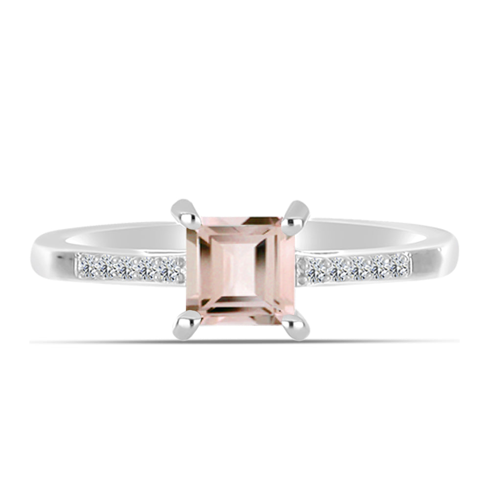 Ezüst Gyűrű Gozarehi Morganittal és Fehér Topázzal 1 