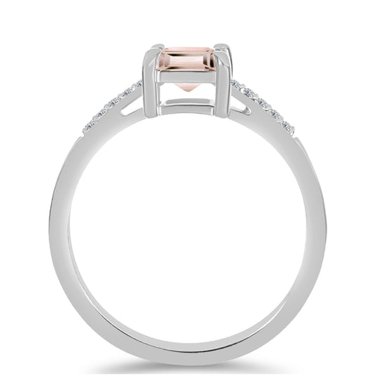 Ezüst Gyűrű Gozarehi Morganittal és Fehér Topázzal