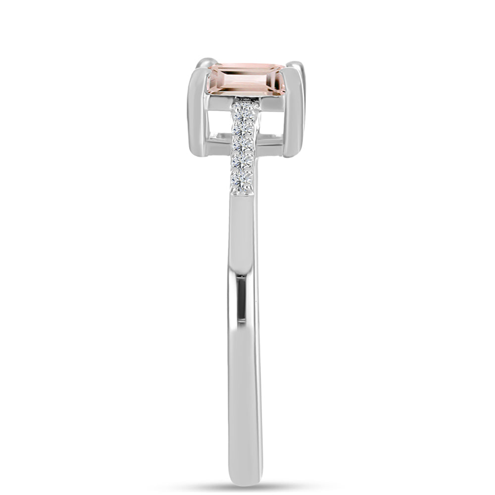 Ezüst Gyűrű Gozarehi Morganittal és Fehér Topázzal