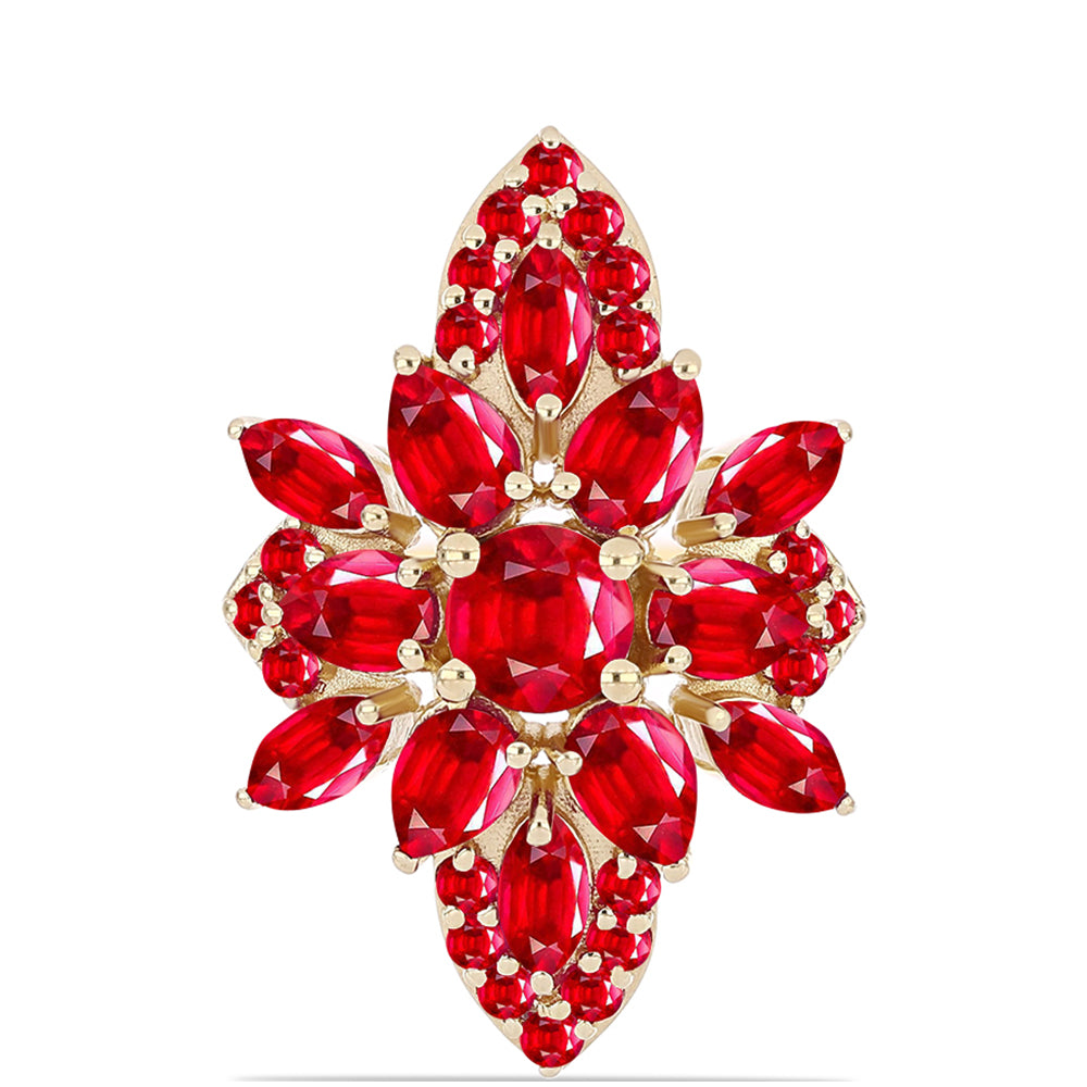 Arannyal Bevont Ezüst Gyűrű Vörös Acháttal 1 