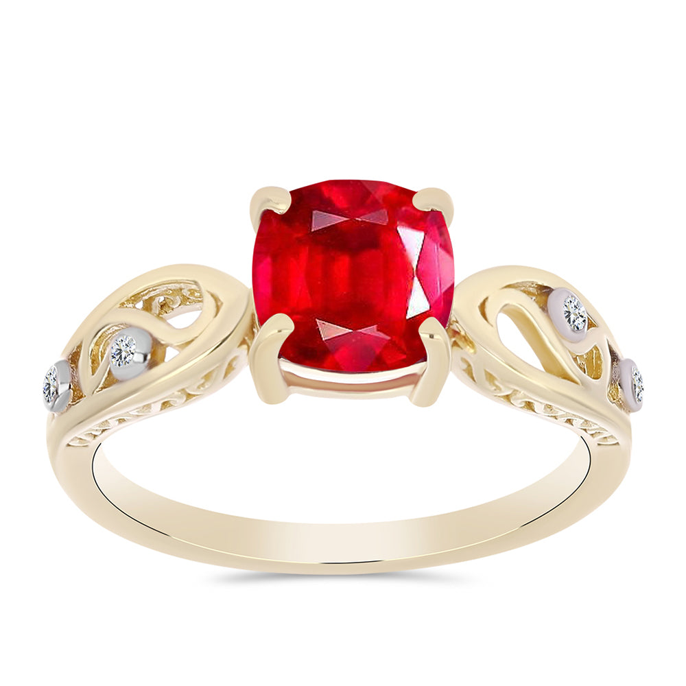 Arannyal Bevont Ezüst Gyűrű Vörös Acháttal és Fehér Topázzal