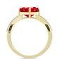 Arannyal Bevont Ezüst Gyűrű Vörös Acháttal és Fehér Topázzal