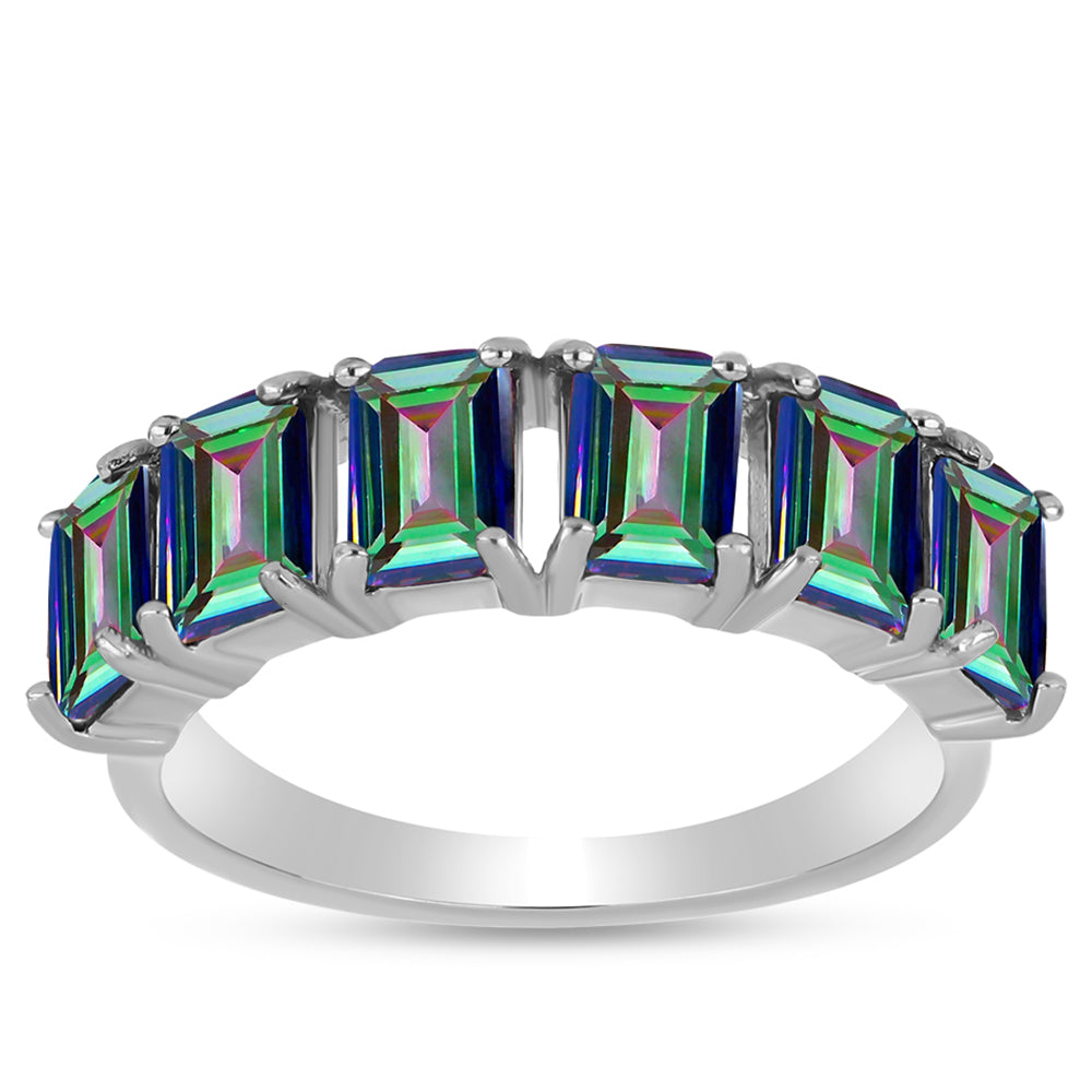 Ezüst Gyűrű Brazil Misztikus Zöld Kvarccal 3 