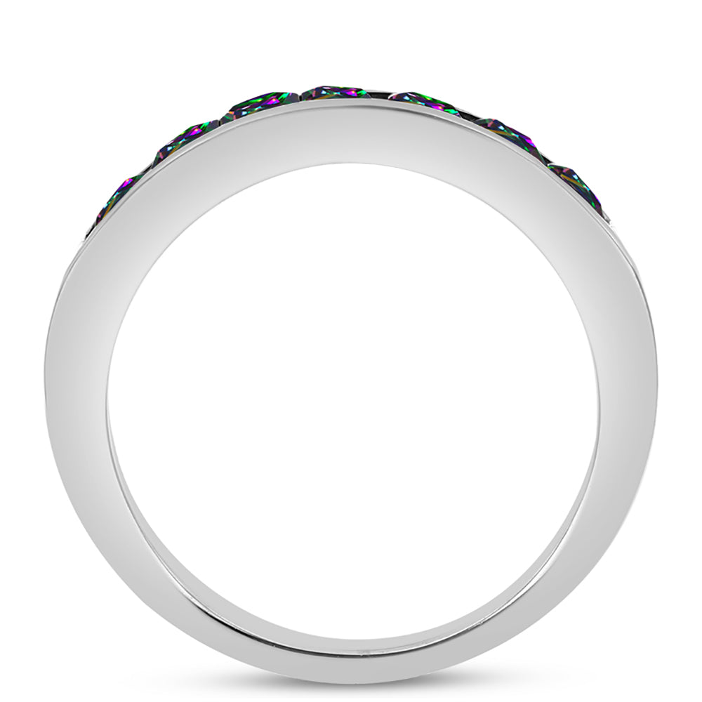 Ezüst Gyűrű Brazil Misztikus Zöld Kvarccal