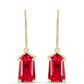 Arannyal Bevont Ezüst Fülbevaló Vörös Acháttal