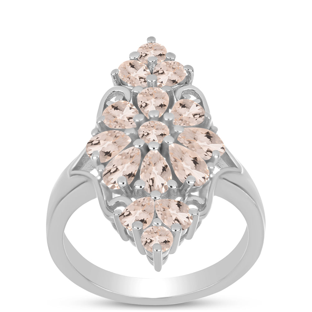 Ezüst Gyűrű Gozarehi Morganittal 3 