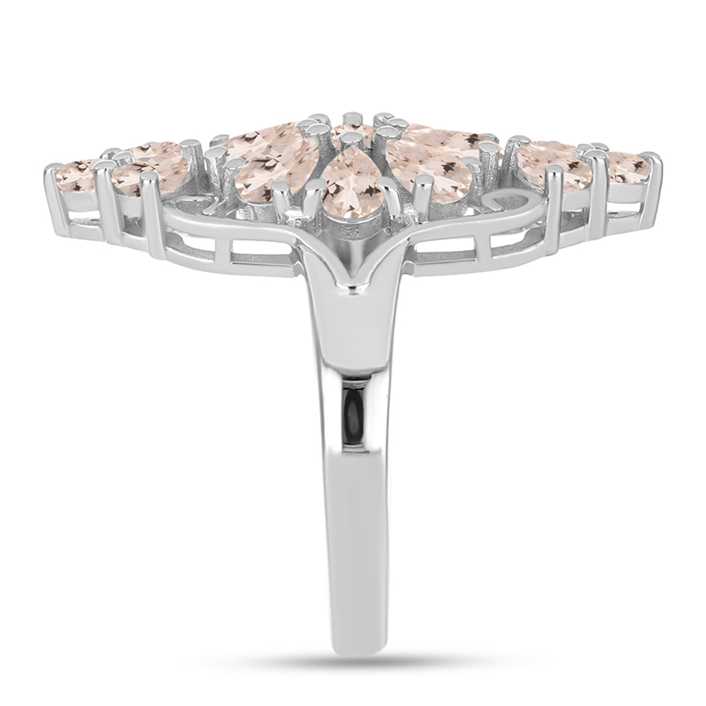 Ezüst Gyűrű Gozarehi Morganittal