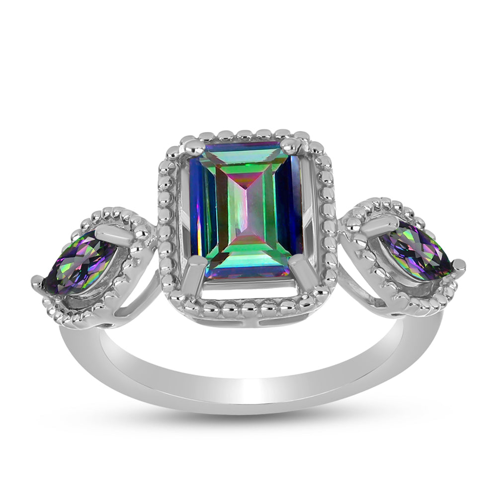 Ezüst Gyűrű Brazil Misztikus Zöld Kvarccal 3 