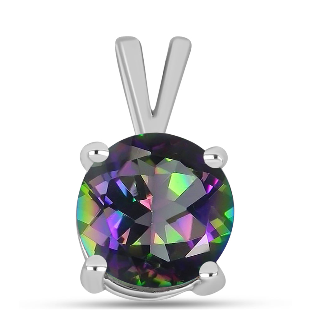 Ezüst Medál Brazil Misztikus Zöld Kvarccal 1 