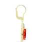 Arannyal Bevont Ezüst Fülbevaló Tűzopállal és Fehér Topázzal