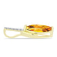 Arannyal Bevont Ezüst Medál Rio Golden Citrinnel és Fehér Topázzal