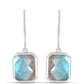 Ezüst Fülbevaló Labradorittal
