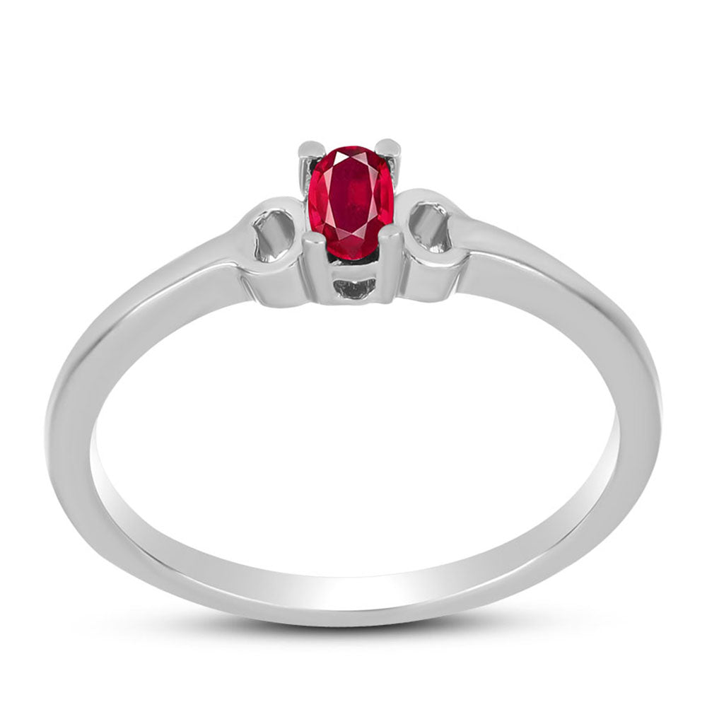 Ezüst Gyűrű Madagaszkári Rubinnal