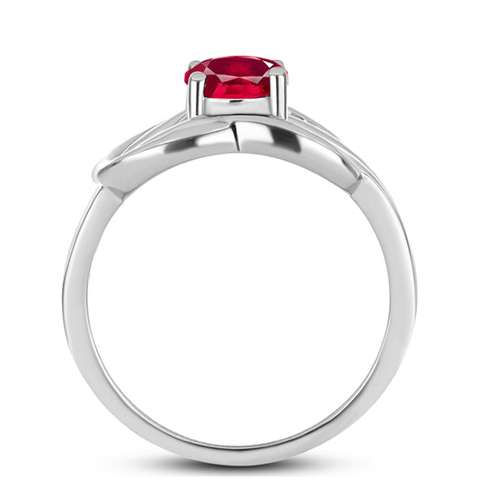Ezüst Gyűrű Madagaszkári Rubinnal