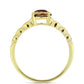 Arannyal Bevont Ezüst Gyűrű Kognak Kvarccal
