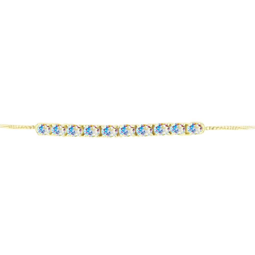 Arannyal Bevont Ezüst Karkötő Jég Moissanite-tel 2 