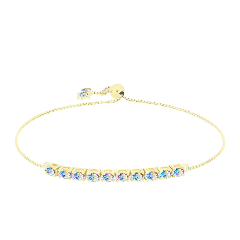 Arannyal Bevont Ezüst Karkötő Jég Moissanite-tel 1 