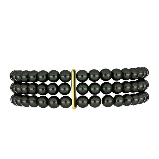 Arannyal Bevont Ezüst Karkötő "Tahiti-zöld" illúzió édesvízi Kagylógyönggyel