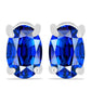 Ezüst Fülbevaló Ausztrál Kék Zafírral