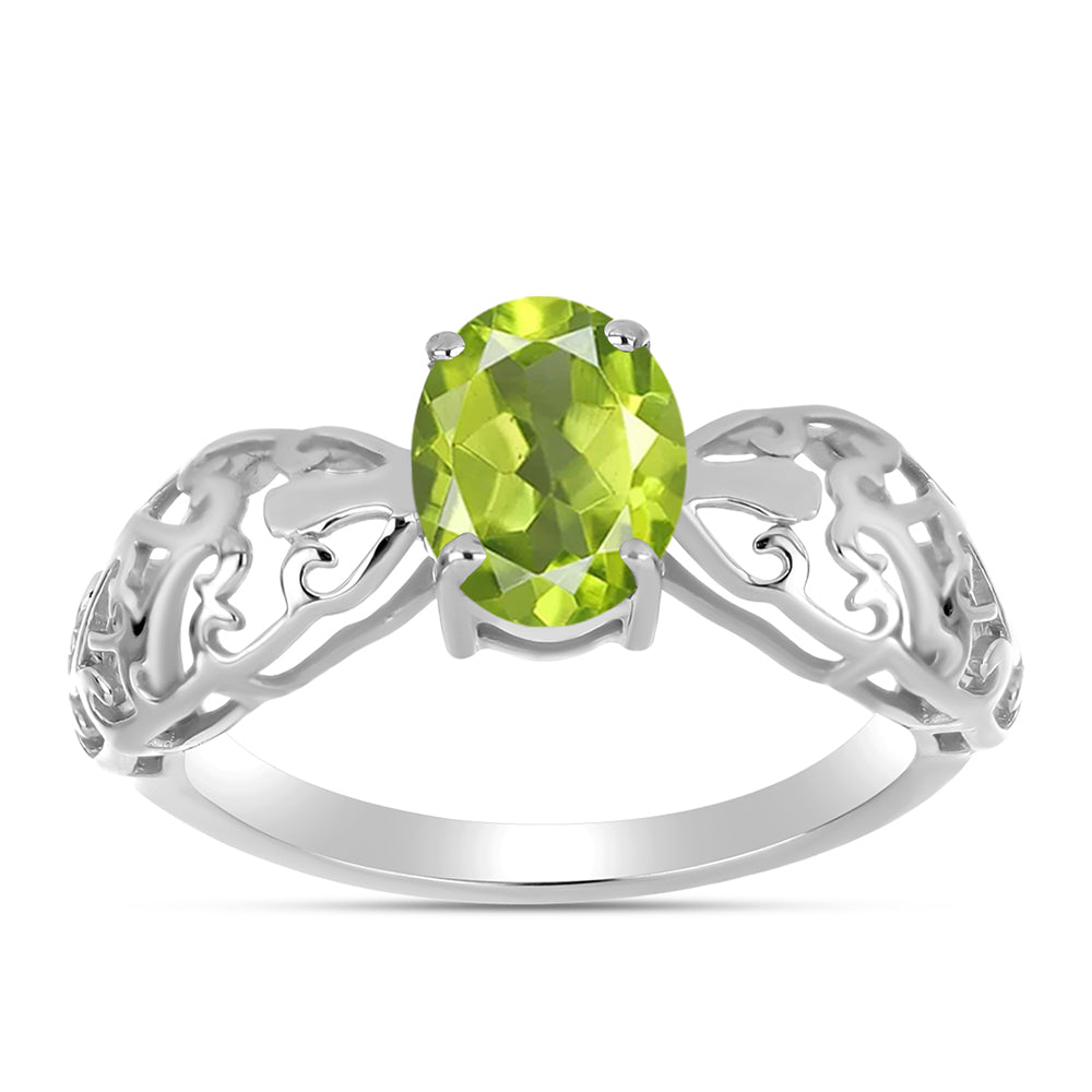 Ezüst Gyűrű Changbai Peridottal 3 