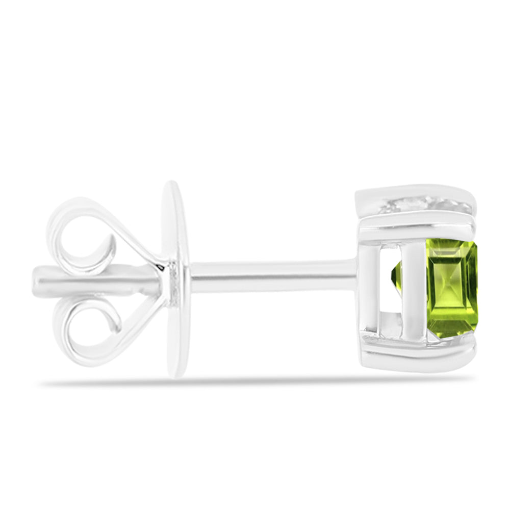Ezüst Fülbevaló Changbai Peridottal