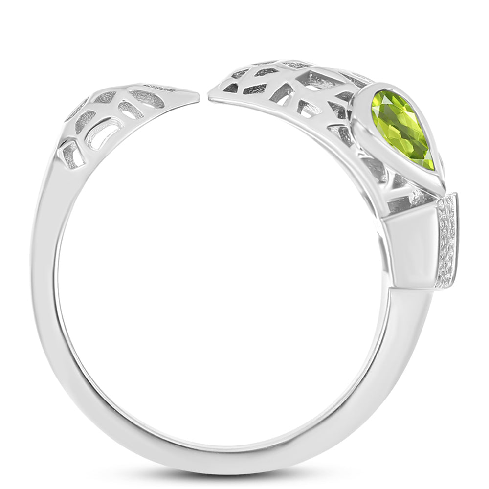 Ezüst Gyűrű Changbai Peridottal