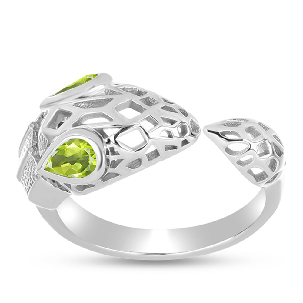 Ezüst Gyűrű Changbai Peridottal