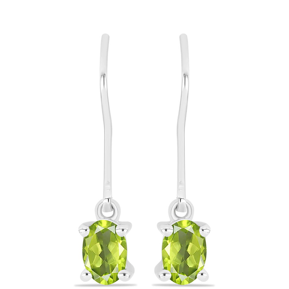 Ezüst Fülbevaló Changbai Peridottal 1 