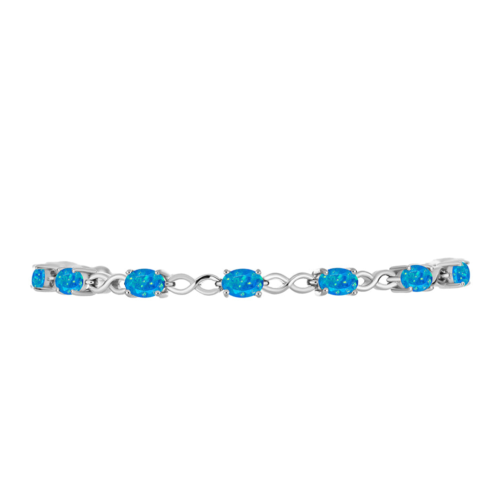 Ezüst Karkötő Etiópiai Paraiba Kék Opállal