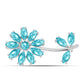 Ezüst Bross Paraiba Kvarccal