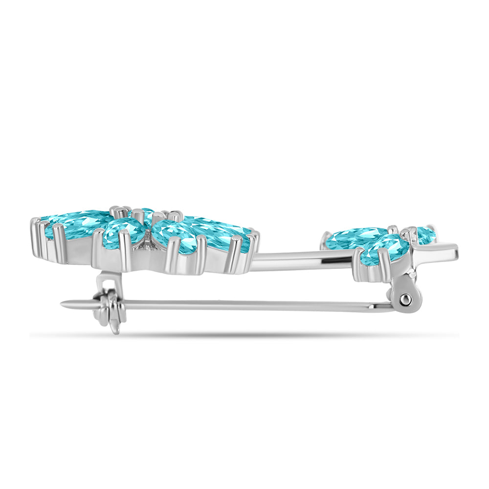 Ezüst Bross Paraiba Kvarccal 2 
