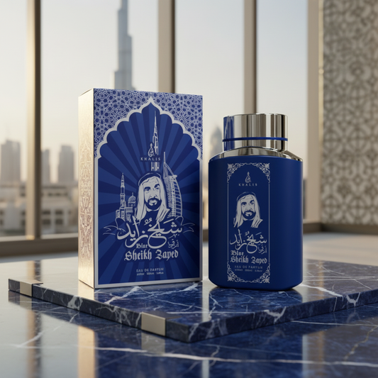 100 ml Eau de Perfume SHEIKH ZAYED BLUE Pézsmás Oud Illat Férfiaknak