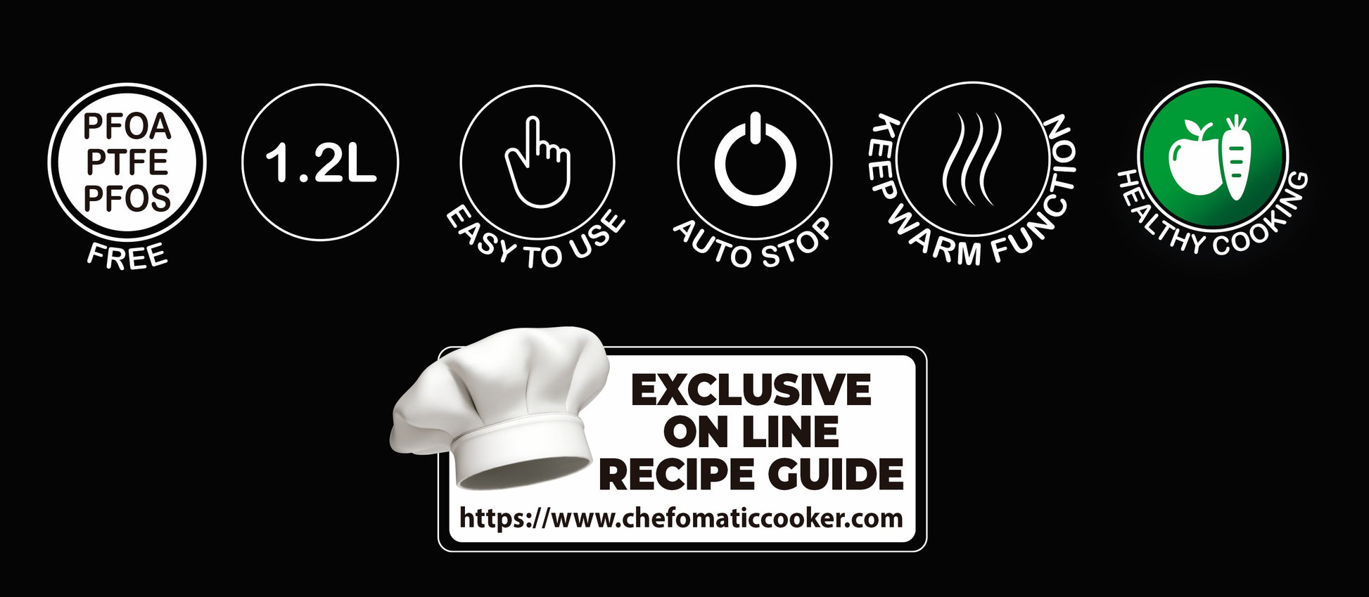 Chef-O-Matic Cooker kompakt rizsfőző és pároló 11 