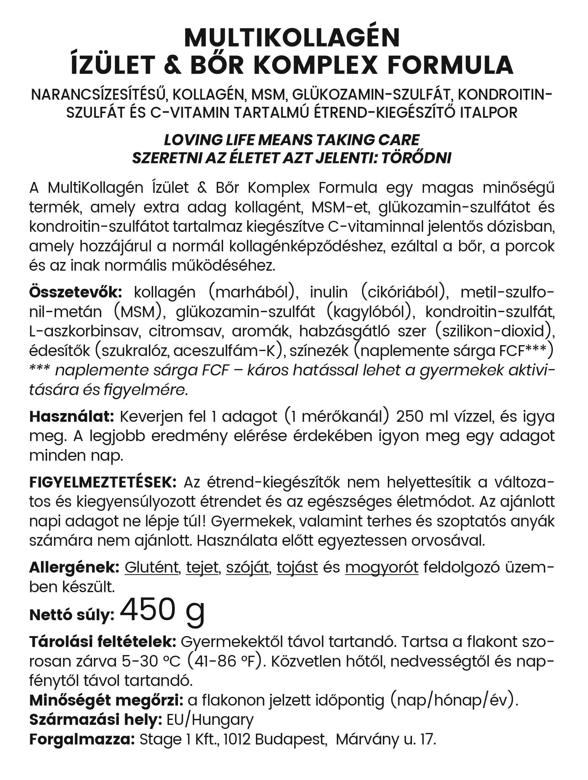 5000 mg MultiCollagen Prémium Porcerősítő 100% Kollagén Por 450g 2 