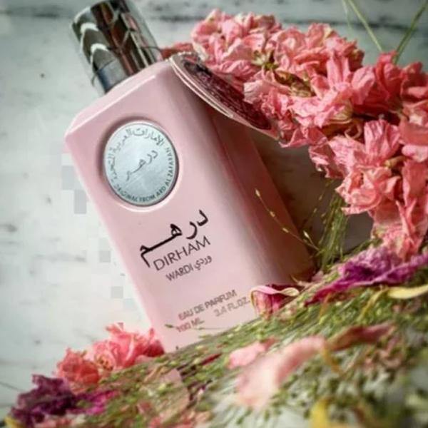 100 ml Eau de Parfume Dirham Wardi Édes Gyümölcsös-Virágos Illat Nőknek - Ékszer Akció