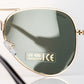 Emporia Italy - Pilóta Napszemüveg "EREDETI", polarizált UV szűrős napszemüveg tokkal és tisztítókendővel,  klasszikus sötétzöld lencsék, arany színű keret