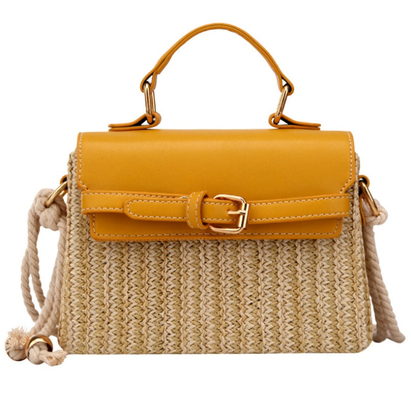Fonott és mustár színű ökobőr női táska