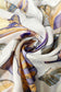 Pamut Sál-Kendő, 70 cm x 180 cm, Fehér Kagyló Mintás - Ékszer Akció