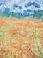 Pamut Sál-Kendő, 70 cm x 180 cm, Monet - Poppy Field - Ékszer Akció